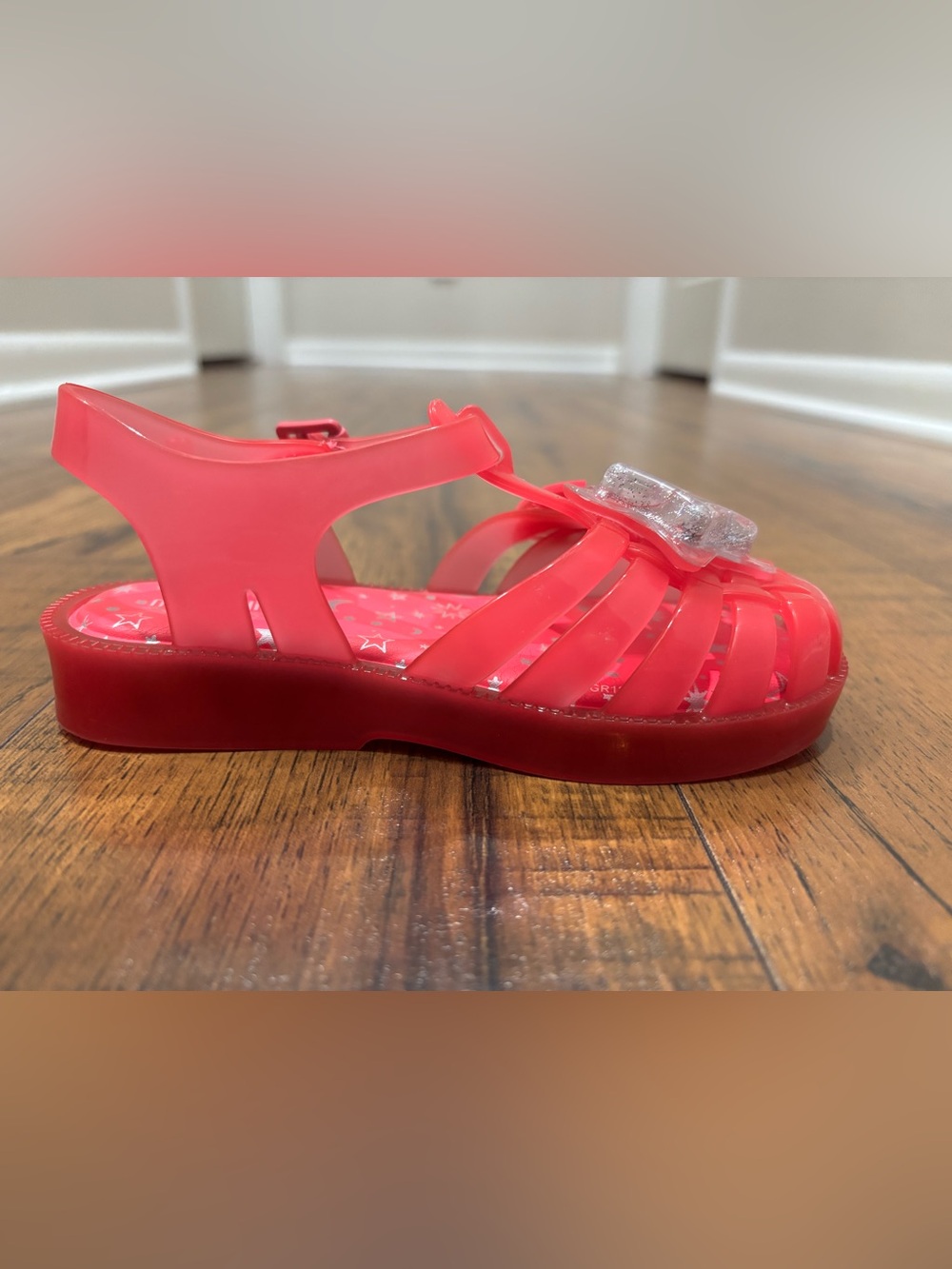 Mini Melissa Possession II Glitter Pink Jelly Sandals Star Rainbow Toddler 10 - Picture 9 of 12